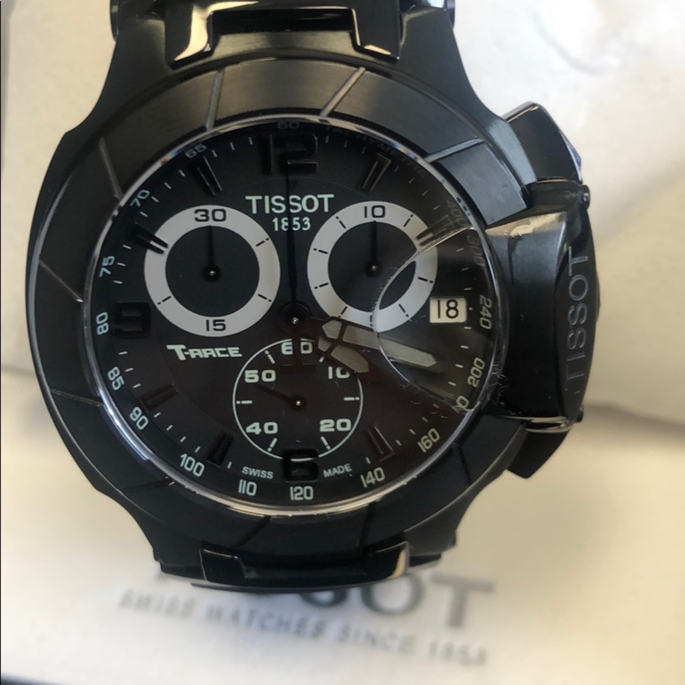 TISSOT T-Race T048417A Blk Rubber Band watch Mens